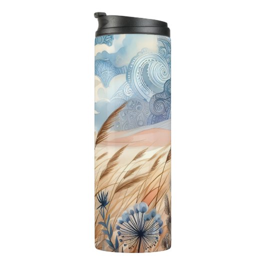 Windy Day Rustic Boho Mountain Prairie Country Thermosbeker (Geroteerd rechts)