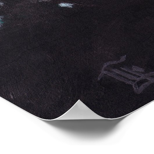 Windy Evergreen Night: Afdrukken Poster (Hoek)