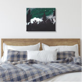 Windy Evergreen Night: Canvas Standaard Grootte (Insitu (Slaapkamer))