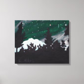Windy Evergreen Night: Canvas Standaard Grootte (Voorkant)