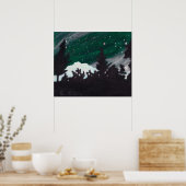 Windy Evergreen Night: Poster (Keuken)