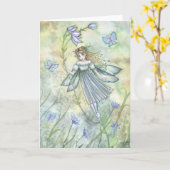 Windy Fairy Art Kaart, Notecard door Molly Harriso Kaart (Gele Bloem)