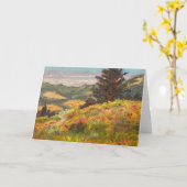 Windy Hill Bay Uitzicht Folded Wenskaart Kaart (Gele Bloem)