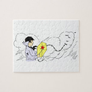 Windy Kite Flying Day Puzle Legpuzzel