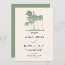 Windy Palm Trees, Sage Green Destination Wedding