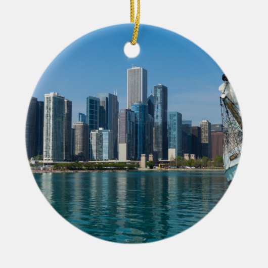 Windy Sailing Keramisch Ornament (Voorkant)