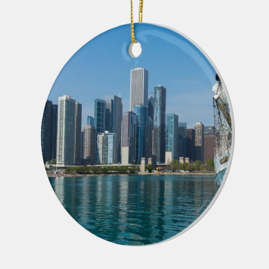 Windy Sailing Keramisch Ornament (Links)