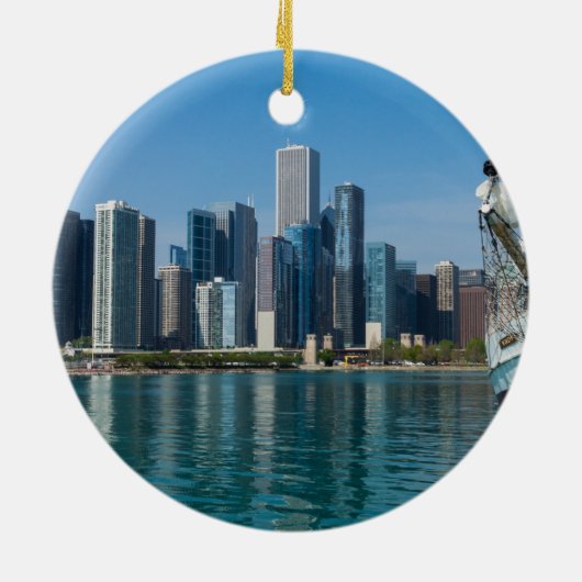 Windy Sailing Keramisch Ornament (Achterkant)