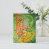 Windy Saturn Briefkaart (Staand voorkant)