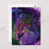 Windy Saturn Psychedelic Briefkaart (Voorkant / Achterkant)