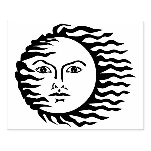 Windy Sun Rubber Art Stamp Rubberstempel (Afrduk)