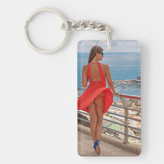 Windy Vacation Photo Sleutelhanger (Voorkant)