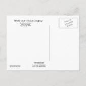 Windy West Moving Company Aankondigingskaart (Achterkant)