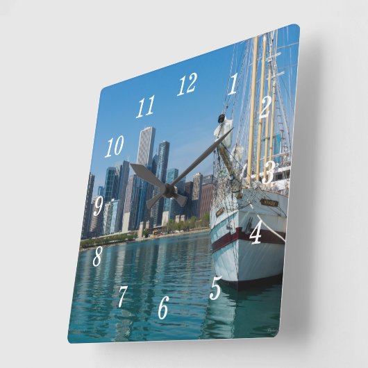 Windy zeilwandklok vierkante klok (Hoek)