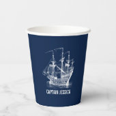 Windzeilen  Nautical Boat Papieren Bekers (Achterkant)