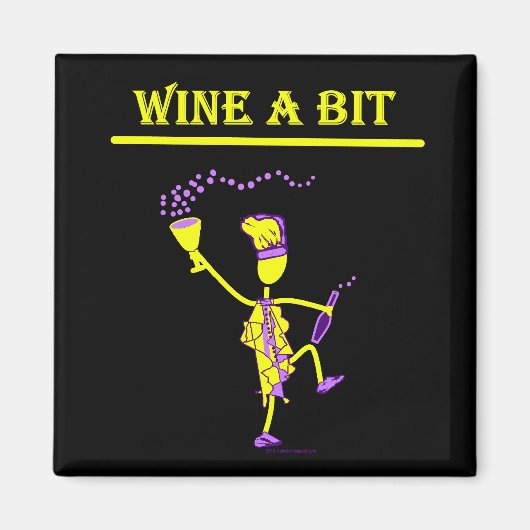 Wine A Bit Gift & T-Shirten Magneet (Voorkant)
