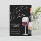 Wine Aged To Perfection Adult Birthday Party Kaart (Staand voorkant)