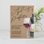 Wine Aged To Perfection Adult Birthday Party Kaart (Staand voorkant)