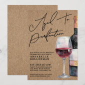 Wine Aged To Perfection Adult Birthday Party Kaart (Voorkant / Achterkant)