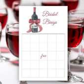 Wine and Bow Bridal shower bingo game