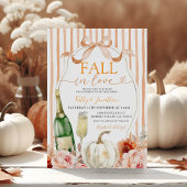 Wine and Bow Herfst in Love Pumpkin Verloving Kaart