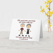 Wine and Marriage Kaart (Gele Bloem)