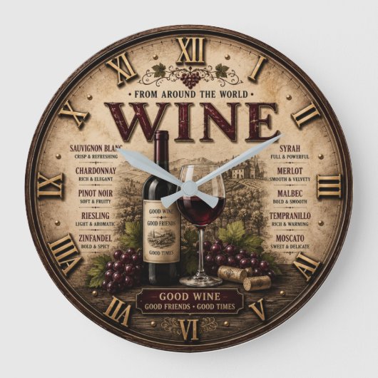Wine Around the World Rustic Vineyard Grote Klok (Voorkant)