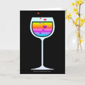 WINE ART GREETTERING & NOTE CARDS KAART (Gele Bloem)