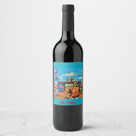 Wine Art Label Wijn Etiket (Voorkant)