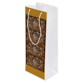 Wine Bag with unique Gold Art Wijn Cadeautas