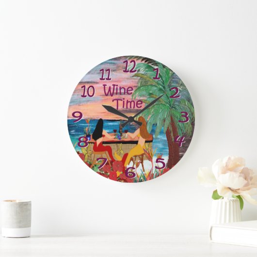 wine bar wall clock grote klok (Huis)
