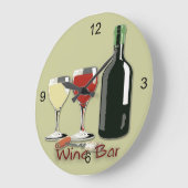 Wine Bar - Wine Round Wall Clock Grote Klok (Hoek)