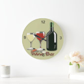 Wine Bar - Wine Round Wall Clock Grote Klok (Huis)