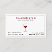 Wine Bar Winery Bartender Visitekaartje (Voorkant)