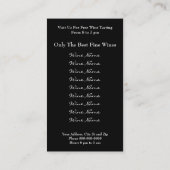 Wine Bar Winery Visitekaartje (Achterkant)