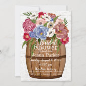 Wine Barrel Bouquet Vrijgezellenfeest Kaart (Voorkant)