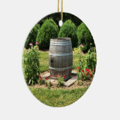 Wine Barrel Garden Decor, Chateau Morrisette, VA Keramisch Ornament (Rechts)