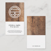 Wine Barrel | Hout Visitekaartje (Voorkant / Achterkant)