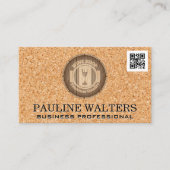Wine Barrel | Kurk | Qr-code Visitekaartje (Voorkant)