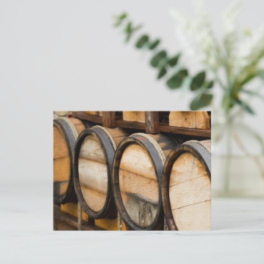 Wine-Barrel-rij Briefkaart (Staand voorkant)