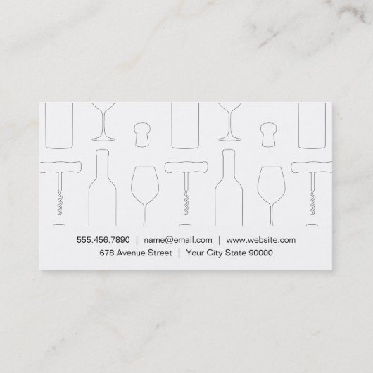 Wine Barrel Visitekaartje (Achterkant)