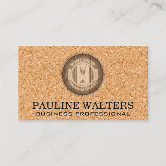 Wine Barrel | Visitekaartje kurk (Voorkant)