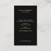 Wine Bartender Sommelier Faux Gold Foil Visitekaartje (Achterkant)