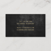 Wine Bartender Sommelier Modern Black & Gold Visitekaartje (Achterkant)