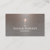 Wine Bartender Sommelier Modern geborsteld koper Visitekaartje (Voorkant)