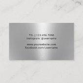 Wine Bartender Sommelier Professional Black Visitekaartje (Achterkant)