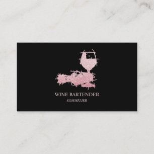 Wine Bartender Sommelier Roos Gold Visitekaartje