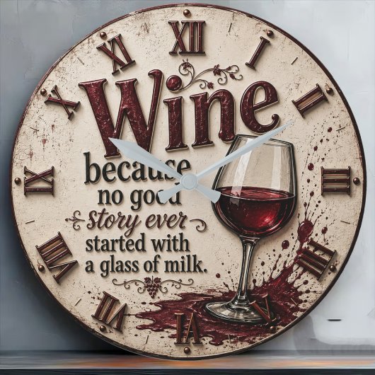 Wine Because No Good Story Ever Started with Milk Grote Klok