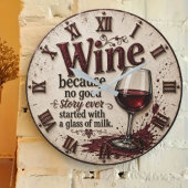 Wine Because No Good Story Ever Started with Milk Grote Klok