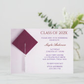 Wine Berry Graduation Cap Kaart (Staand voorkant)